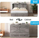 Gray Queen Murphy Cabinet BedFrame With StorageDrawers