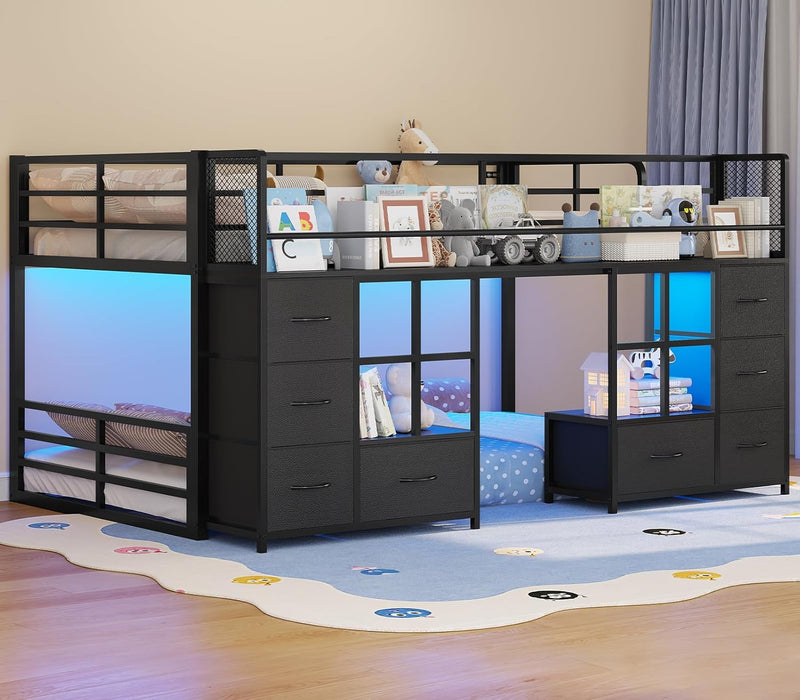 Black PremiumMetalConstruction Twin Over Twin Bunk Bed