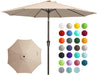 9FT Outdoor Patio Umbrella, Market Umbrella, Beige