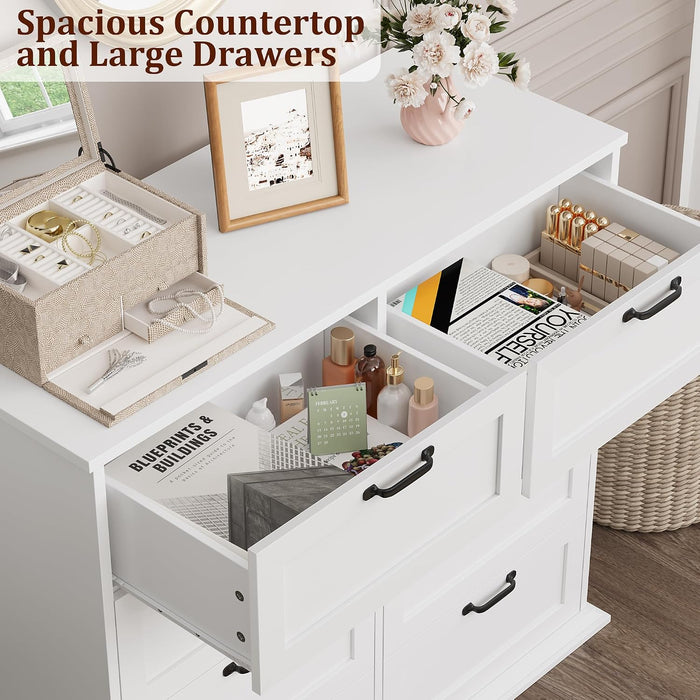 Wood Dresser for Bedroom with 8 Drawers