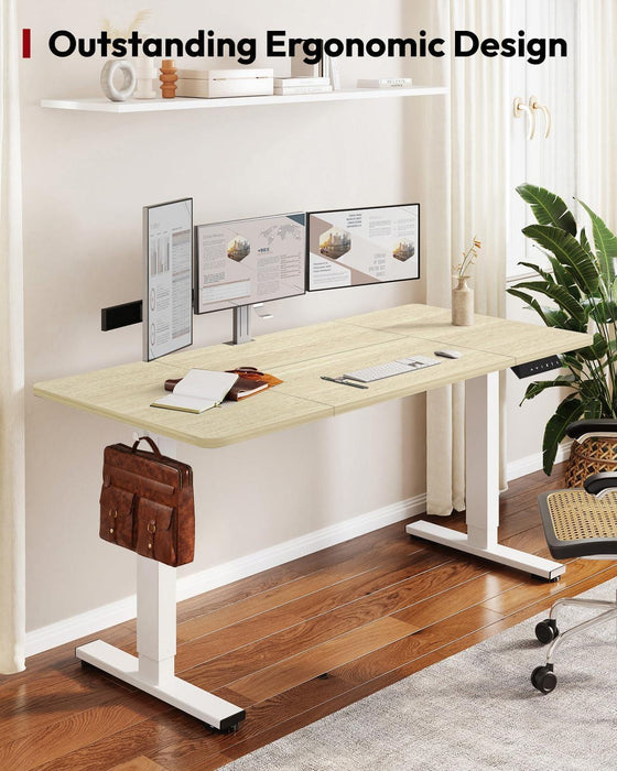 Electric Height Adjustable Standing Desk 79x32 White