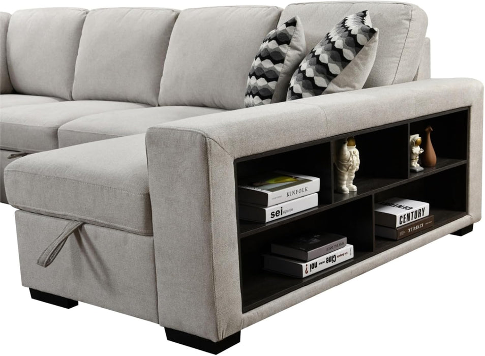 Oversized Sectional Sleeper Sofa with Storage