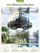 20" Outdoor Ceiling Fan with Lights, IP65 Waterproof Gazebo Fan, Plug-In Outdoor Hanging Fan Remote&App Control, 6 Speeds, 3CCT Dimmable, Caged Ceiling Fan for Gazebo, Patios, Porch,Pergola