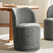 Boucle Swivel Dining Chair - Upholstered Barrel Kitchen Chairs with 360 Degree Rotation, Gray Modern Accent Vanity Chair for Dining Living Room, Bedroom, Makeup Room