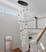 Black TwelveLight LED Dimmable Crystal Chandelier Fixture