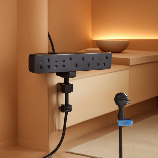 17-In-1 Desk Clamp Power Strip with 40W Fast Charging Station,  10Ft Flat Plug 1200J Surge Protector, 9 AC Outlets 8 USB Ports(4 USB C), Desk Outlet for Home Office, Fit 1.7" Tabletop Edge