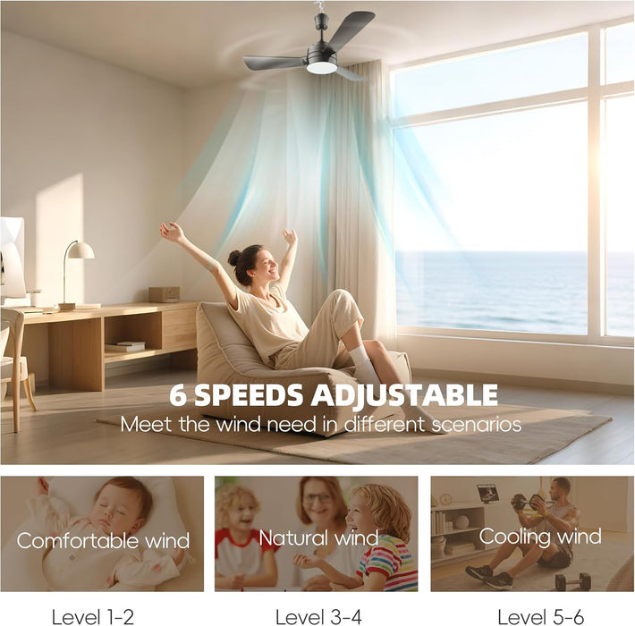 28" Gazebo Fan with Light,Plug in Ceiling Fan Light,Outdoor Ceiling Fan with Light,Hanging Fan with Hook,35W 3000-6500K,Remote/App Control,Portable Fan Light for Patios,Porch