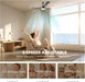 28" Gazebo Fan with Light,Plug in Ceiling Fan Light,Outdoor Ceiling Fan with Light,Hanging Fan with Hook,35W 3000-6500K,Remote/App Control,Portable Fan Light for Patios,Porch