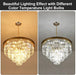 Gold Crystal Chandelier 24Inch 12Lights Ceiling Fixture