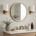 round Mirror 28 Inch,Linen-Texture Circle Wall Mirror for Bathroom, Bedroom, Entryway, Living Room