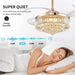 UltraQuiet 42 Inch Fandelier Ceiling Fan RemoteLED