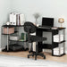 Jaya Computer Study Desk, Americano/Stainless Steel