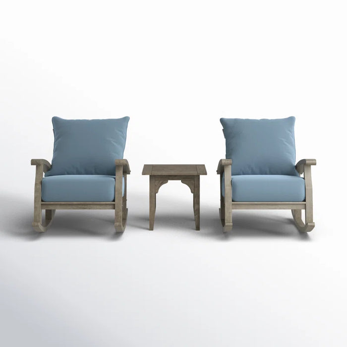 Summerton Teak 2 - Person Patio Conversation Sets with Cushions