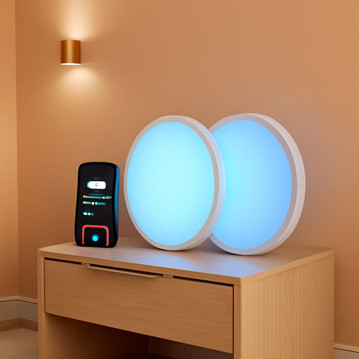 Smart Ceiling Light, RGBIC LED Ceiling Light Fixture, 2400LM Flush Mount Light Fixture, DIY Colors, Works with Alexa, 2200K-6500K Ceiling Lights for Bedroom, Living Room, 12 Inch, 2 Packs