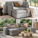 Modular Sectional Sofa, Convertible U Shaped Sofa Couch with Storage, Memory Foam, Modular Sectionals with Ottomans, 6 Seat Sofa Set with Chaise for Living Room, Grey