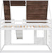 Twin Size Montessori Wooden Playhouse BunkBed Slide