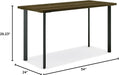 Coze Home Office Desks, Sturdy Table Computer Desk, 54", Walnut Top, Black Base
