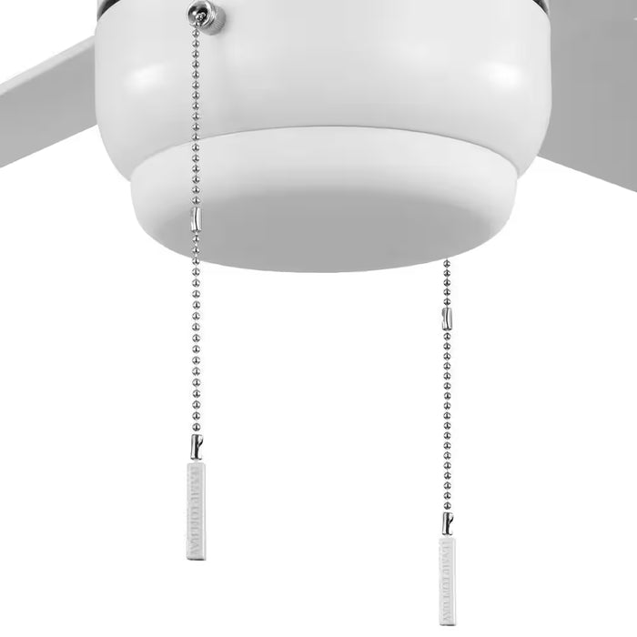 Mena 44 In. LED Indoor/Outdoor Matte White Ceiling Fan with Light Kit and Reversible Blades Included