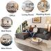 Grey NinetyFiveInch Upholstered Corduroy Sleeper Sofa