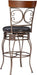 Company Back Scroll  Big and Tall Barstool, Bar Height, Dark Bronze/Brown