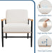 Mid Century Teddy Upholstered Accent Armchair Metal