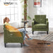 Olive Green Mid Century Modern Accent Chairs, Set of 2