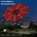 9FT Patio Umbrella with Solar Lights,Outdoor Market Umbrella with Tilt and Crank, LED Lighted Table Umbrella for Garden,Deck,Backyard,Pool,Beach