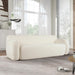 Curved Upholstered Sofa with Extra Seating