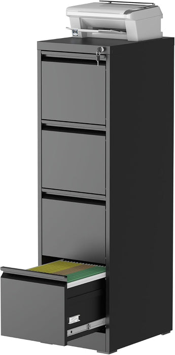 4 Drawer File Cabinet for Home Office, Vertical Filing Cabinet