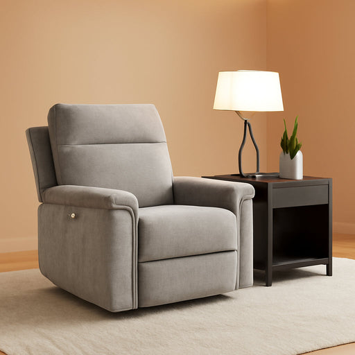 Barnsana Casual Power Rocker Recliner with USB Port, Light Gray