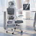 Ergonomic Office Chair Height Adjustable White Backrest