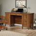 Carson Forge Rustic Vintage Computer Desk with Drawers Storage, in Washington Cherry Finish