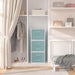 Stackable Storage Drawers Closet Organizers and Storage Fabric Blue 2 Drawer Dresser for Bedroom 2 Packs Modern