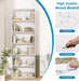 71" Tall 6-Tier Bookshelf, Large Open Display Bookcase with Ample Storage, Floor Standing Book Shelf for Living Room, Home Office, Bed Room, White