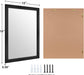 Rectangular Wall Mirror 12x16 Premium Obsidian Frame