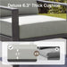 Aluminum Outdoor Patio Furniture Set with Coffee Table,4 Seater Patio Conversation Sets with Washable Thick Cushions,Outdoor Sectional Furniture Set for Poolside, Balcony,Gray Aluminum Frame