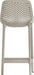 330Taupe Mykonos Collection Modern | Contemporary Outdoor Patio Stool with Taupe Polypropylene Plastic, Weather Resisting, 17.5" W X 21" D X 38" H, Taupe, Set of 4