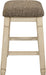 Bolanburg Farmhouse 24" Counter Height Upholstered Barstool, 2 Count, Whitewash