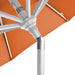 12-Year-Non-Fading, 9Ft Premium Sunbrella Patio Umbrella, Hand-Crank, Button-Tilt, White Frame, Tuscan Fabric