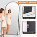 Full Length Mirror, 71"X32" Floor Standing Mirror Freestanding, Full Body Mirrors with Stand for Bedroom, Hanging Mounted for Living Room Cloakroom, Black, Arched Style