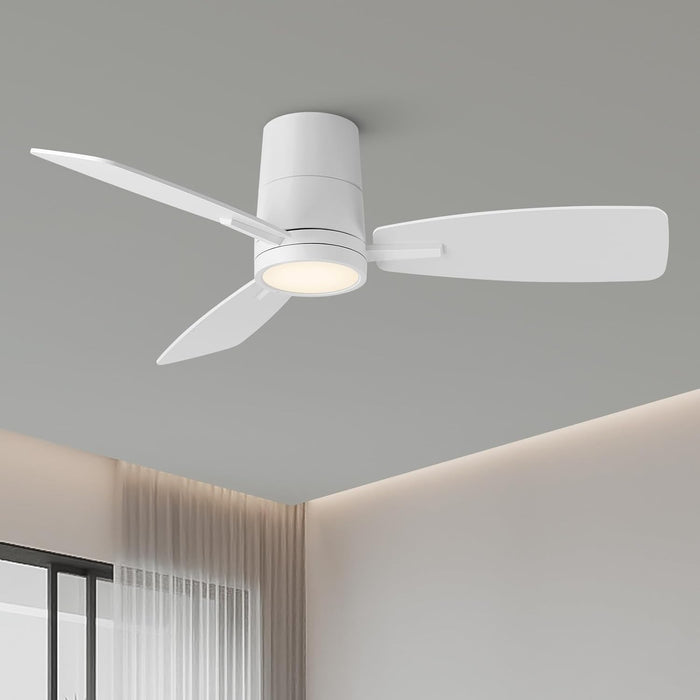 Ceiling Fan with Lights and Remote Control 42 Inch Multifunctional Quiet Fan with Three Color Temperature and High Brightness Light and Reversible Blades