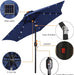 7.5 Ft Solar Umbrella, 18 LED Lighted Patio Umbrella, Table Market Umbrella
