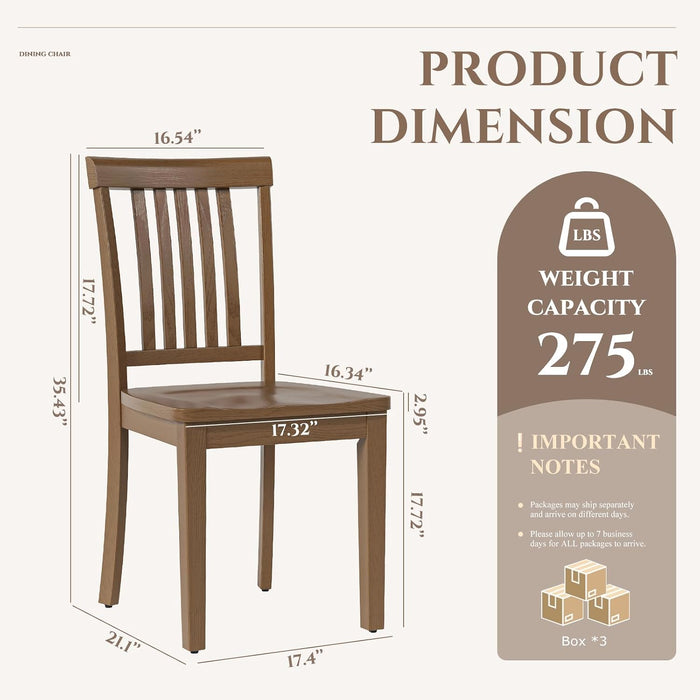 Wooden Dining Room Chairs Set of 6, Spindle High Back Windsor Kitchen Side Chair, Farmhouse Dining Chairs for Kitchen, Dining Room, Light Brown