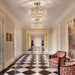 Gold Crystal Chandelier Semi Flush Mount Luminaire