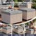 Patio Furniture Set, 12-Piece Outdoor Sectional Sofa with Swivel Rocker Chairs & Ottomans, Wicker Patio Conversation Set with Coffee Table, Gray Cushions