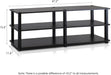 TURN-S-TUBE TV Stand, 3-Tier No Tools Entertainment Center, TV Console for TV up to 46 Inch, for Living Room, Bedroom, Espresso