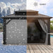 12x14 Ft Gazebo UVResistantCoating Galvanized Steel Outdoor