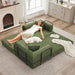 Corduroy Green 79 Inches InterchangeablePlus Sofa Bed