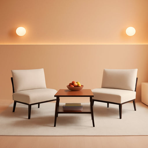 3-Piece Patio Conversation Set, Sectional Sofa with Coffee Table