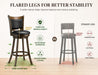 30 Inch Swivel Bar Height Barstools Set of 4, Black Stool Chairs